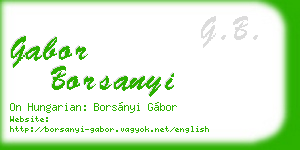 gabor borsanyi business card